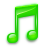Green iTunes Icon 48x48 png